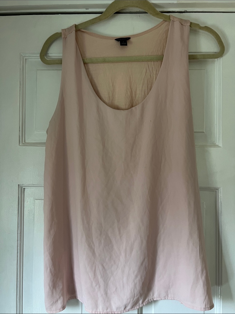 Ann Taylor Pale Pink Scoop Neck Sleeveless Tank